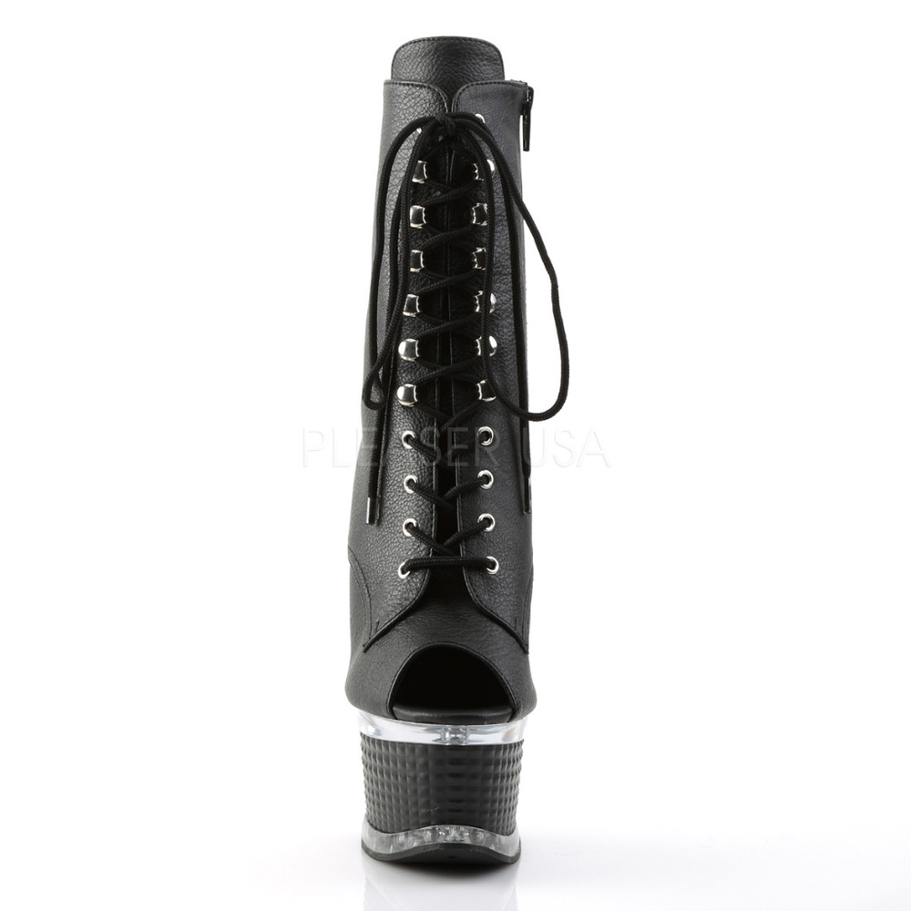 Platform High Heels Lace Up Stripper Ankle Boots - Picture 2 of 5